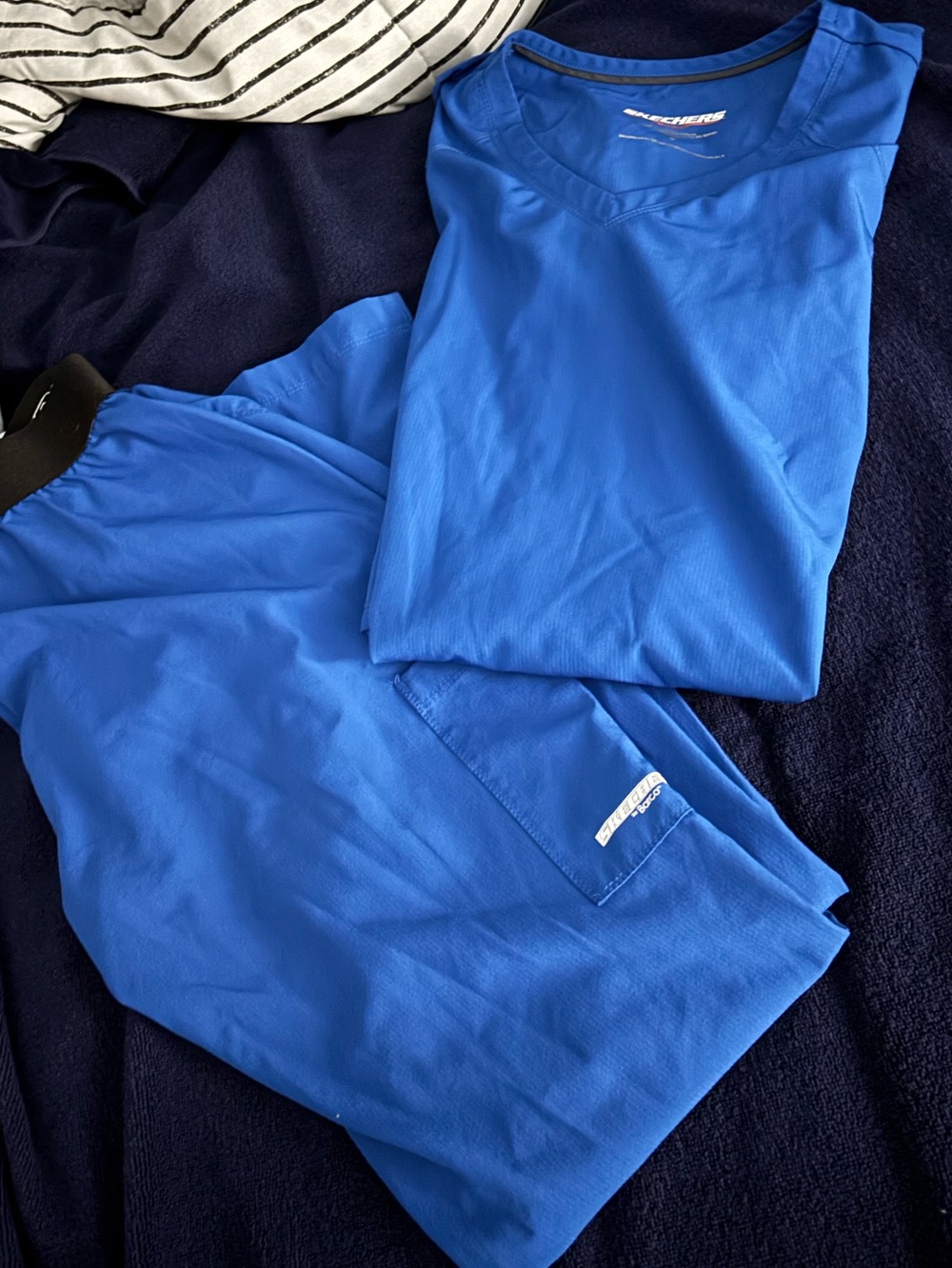 Skechers royal blue scrub set